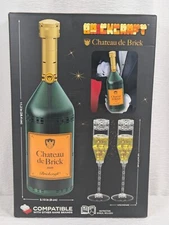 BrickCraft - Lego - Chateau De Brick -136pc Bottle & Champagne Glass Brick Set