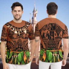 Maui Cosplay Costume Moana Character Tattoo Maui Men Tshirt 3D Printed2