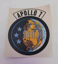 Vintage NASA Apollo 7 Sticker 1968 Space Rocket Ship Decal Retro