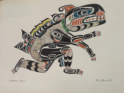 絵画 Chief Henry Speck art Chief Henry Speck Art Sea Monster Kwakiutl British Columbia