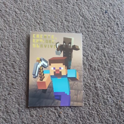  Panini Minecraft Time to Mine Trading Card #10 Create Explore Survive 2022