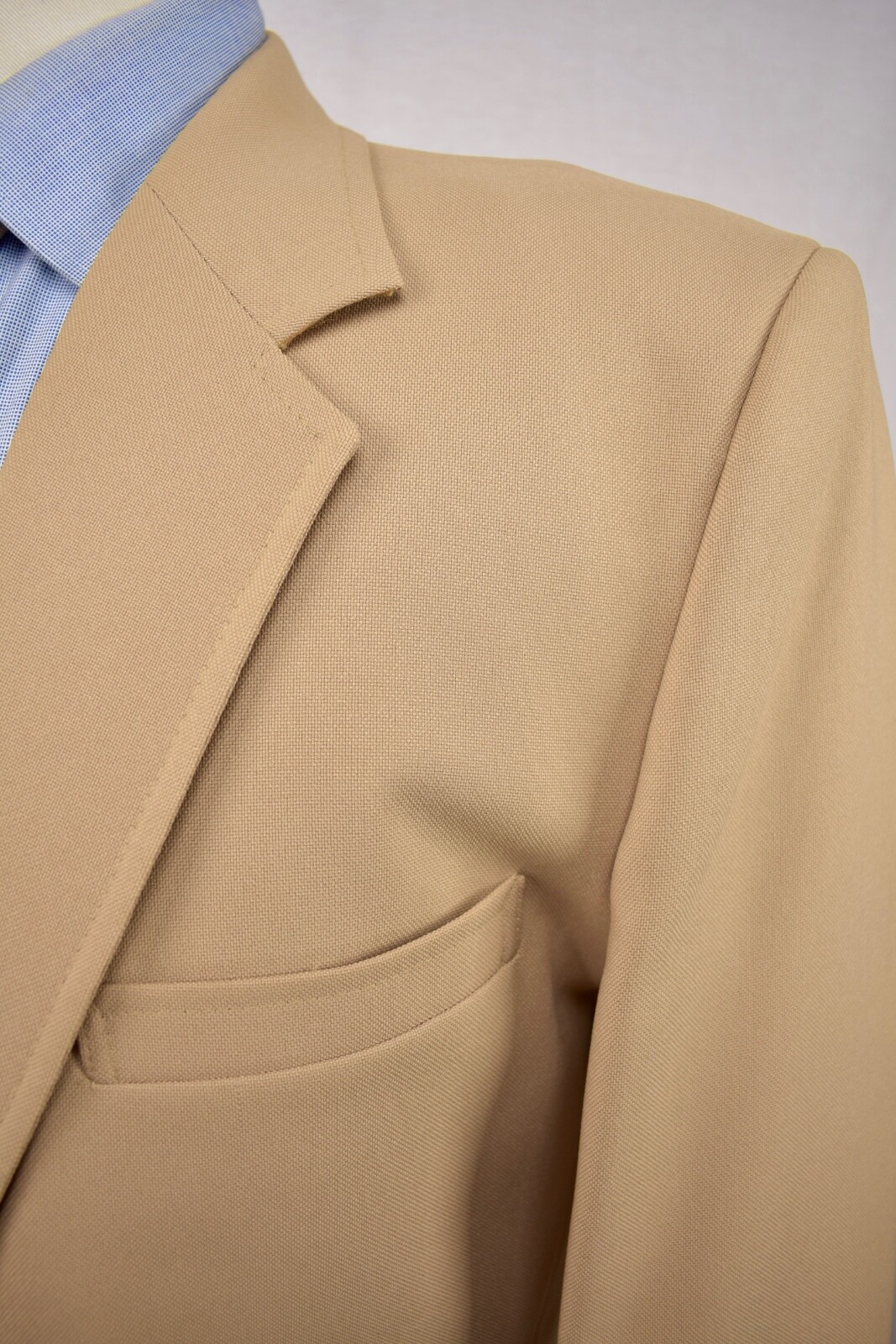 1970-80's Sears Solid Light Brown Polyester Two B… - image 3