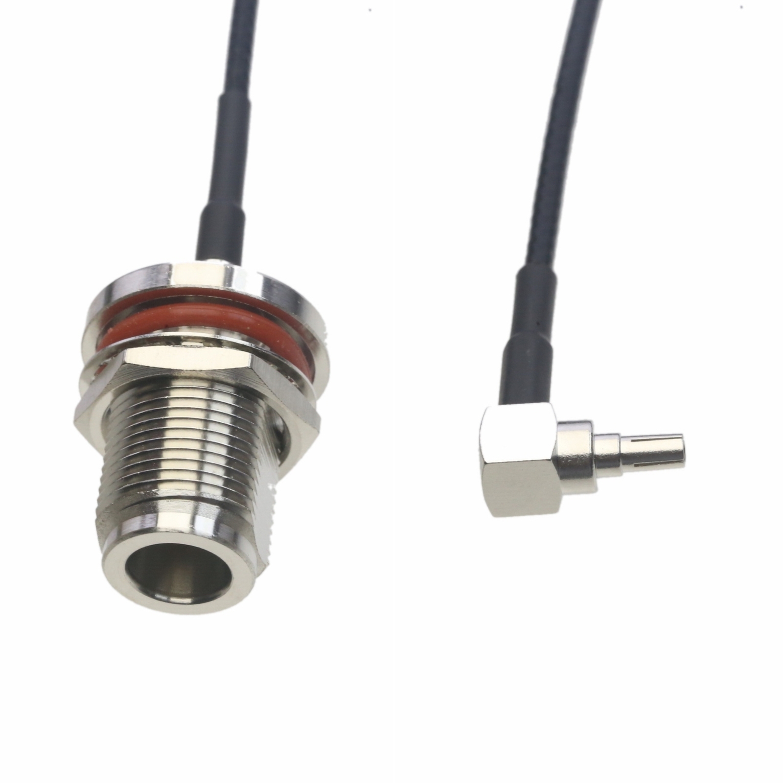 RF Cable N Female nut bulkhead to CRC9 male RG316 6