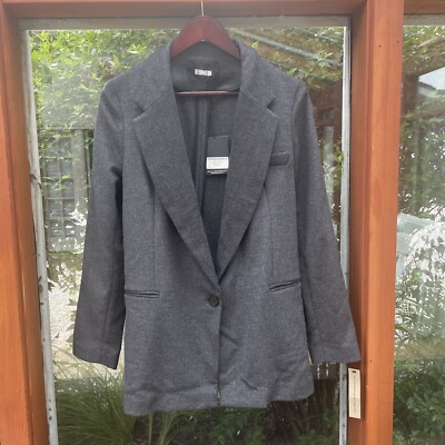 REFORMATION Carnaby Blazer Gray Made From Dead Stock Materials NWT Orig. $298
