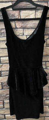 Vintage Y2K Velvet Peplum Style Cross Back Wet Seal Gothic - Size Small