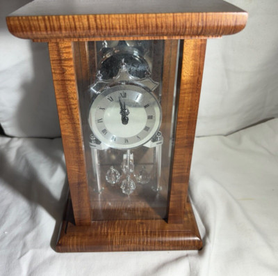 Hawaiian koa wood rotary pendulum clock martin macarthur nwt 9477