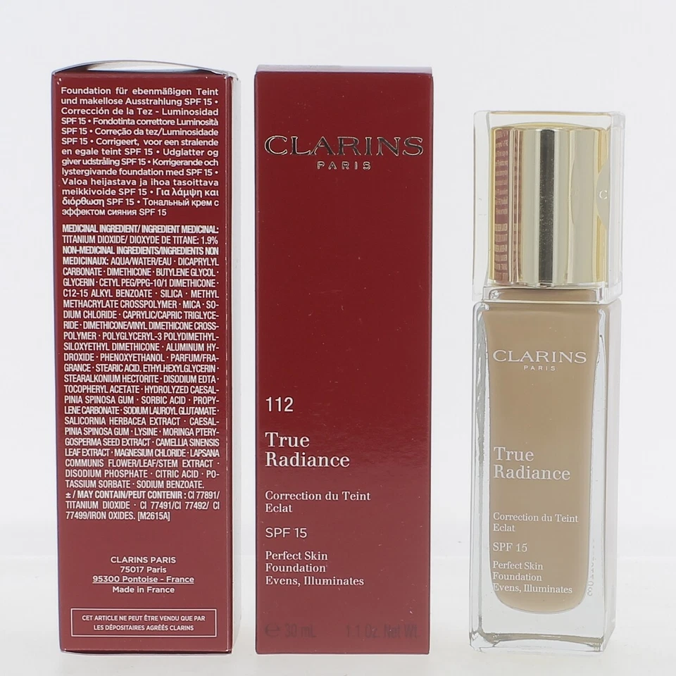 CLARINS FONDOTINTA TRUE RADIANCE 112 AMBER 30ML