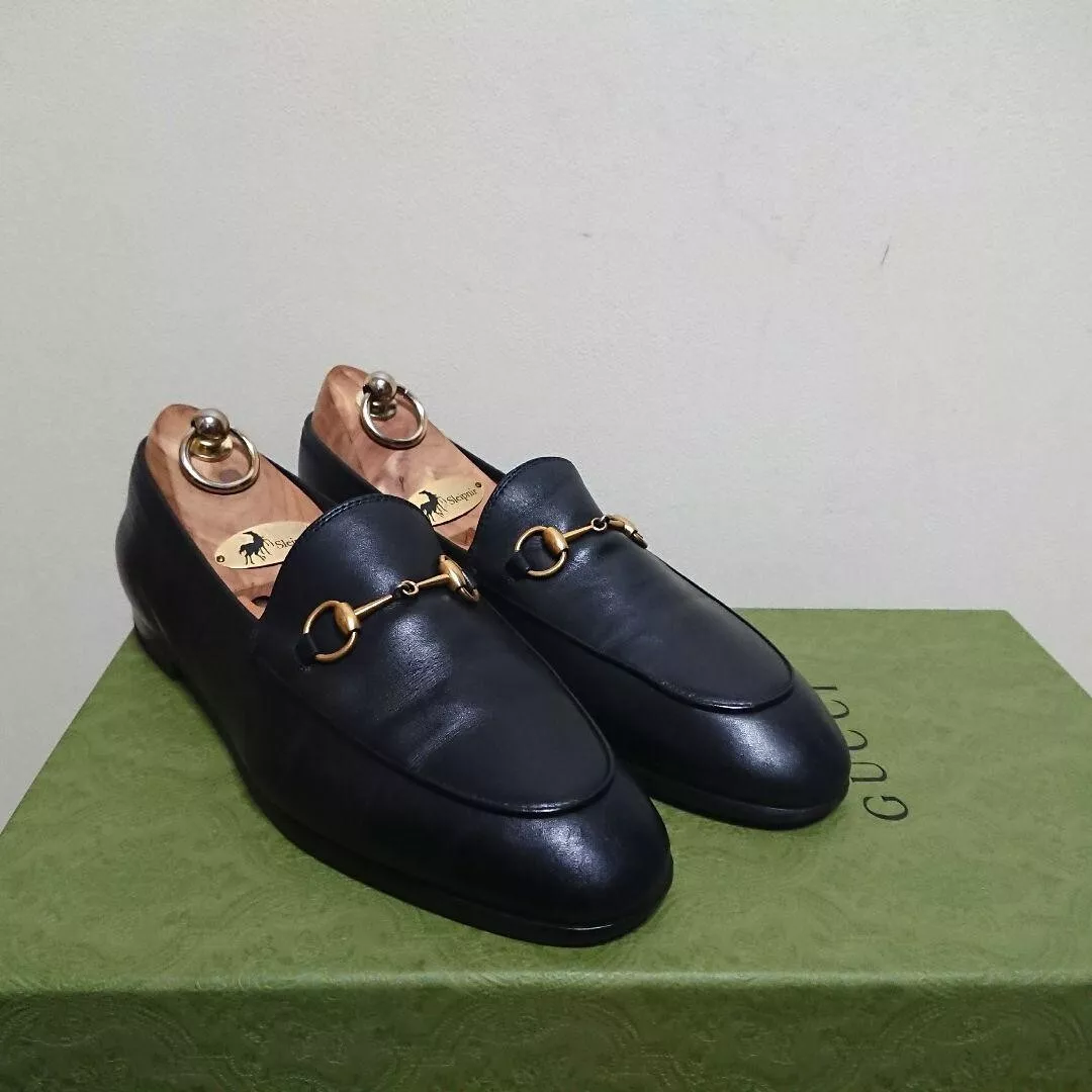 Mocassins Gucci Horsebit Jordaan noir taille 39 cuir véritable