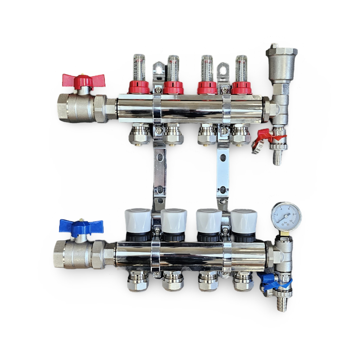 ZONE UNDERFLOOR HEATING MANIFOLD PIPE CONNECTIONS 15MM 16MM
