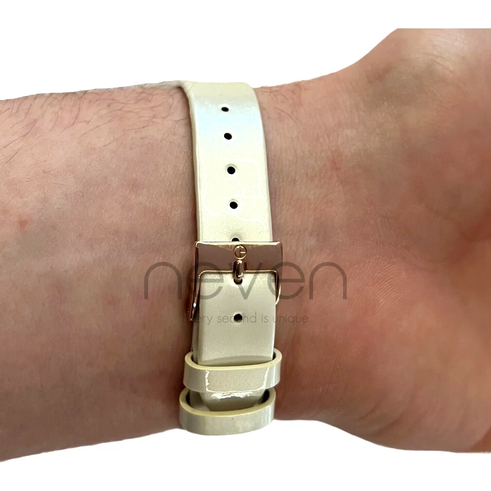 CLAUDE BERNARD - HECHO EN SUIZA - DIAMANTES - ORO ROSA - CORREA BLANCA - 3 ATM - Ø34MM Foto 2 de 4