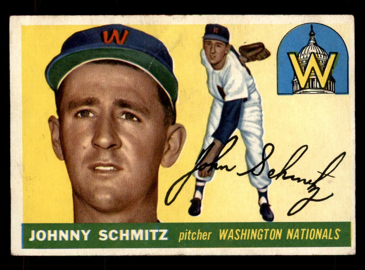 1955 Topps #159 Johnny Schmitz GD | eBay