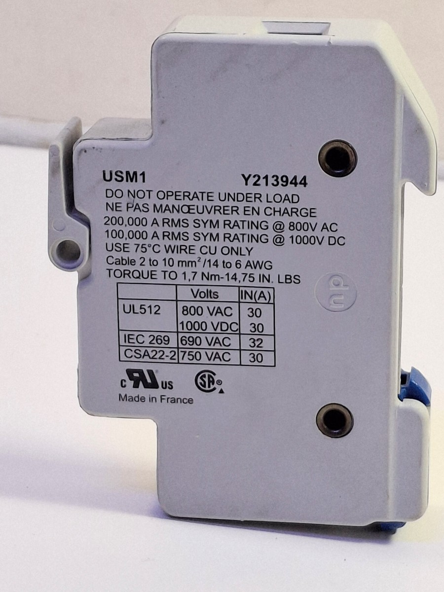 Usm1 Ferraz Shawmut UltraSafe Fuse Holder Y213944 for sale online