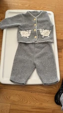 Vintage Baby Wear Fleece Jacket/Pant Set Size -6 Months - Excellent Condition