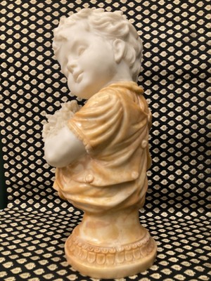 Baby figure statue in marble dust home decor.