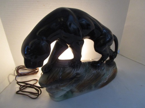 Lámpara TV Cerámica Vintage BLACK PANTHER Lane & C0. L-26 años 50 MCM - Imagen 9 de 20