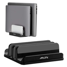 4-in-1 Adjustable Vertical Laptop Stand Holder, Aluminum Dual Slots Laptop Ra...