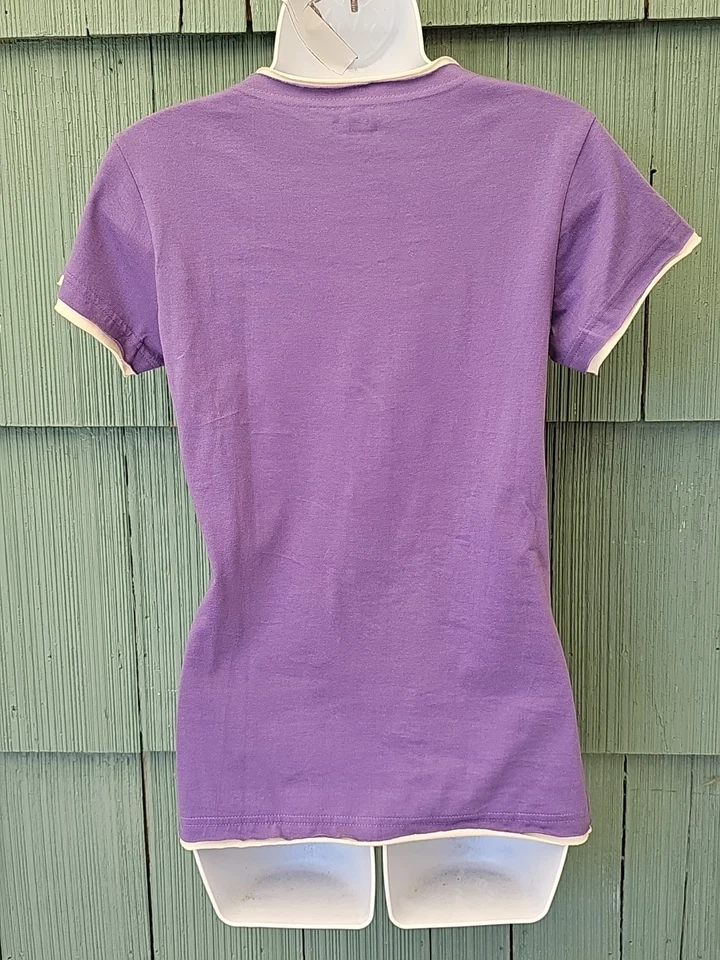 Lazy One Huckle-Beary Purple Pajama Top T-Shirt Women's Size Small  - Image 3 of 4