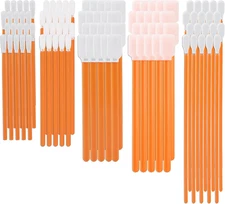 Cleaning Swab Kit Mixed Microfiber and Foam Swab Sticks (5 Types, Total 100 Pack