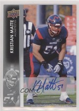 2022 Upper Deck CFL Auto Kristian Matte #155 Auto 0n8
