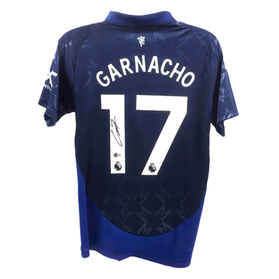 Alejandro Garnacho Signed Manchester Utd Away Soccer Jersey #17