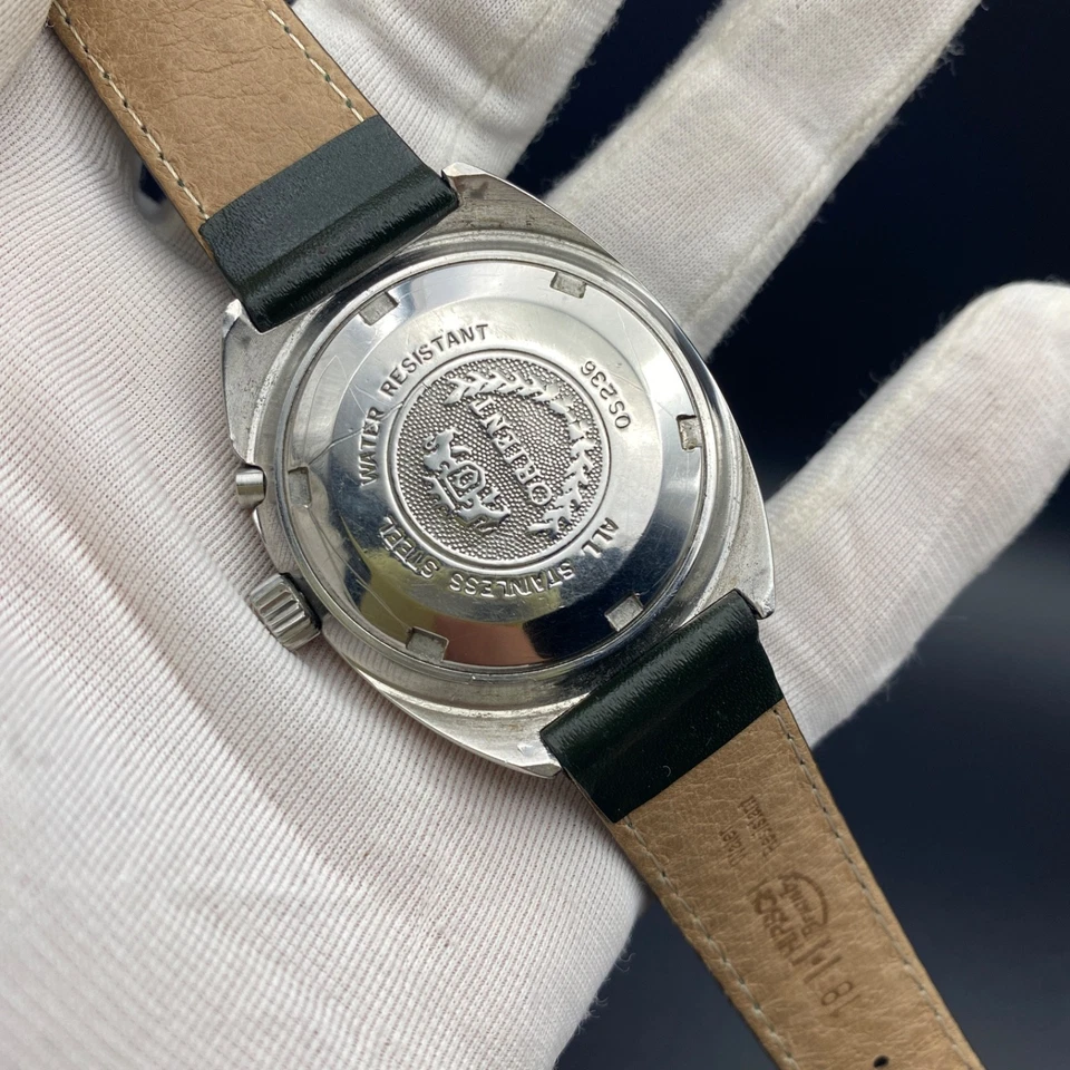 Reloj para hombre Orient años 60 NOS ojo de tigre esfera de piedra cuerda manual muy raro y de colección Foto 3 de 4