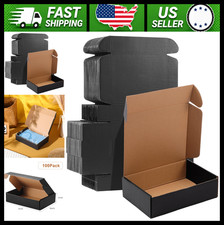 100 Pack 9 X 6 X 2 In Corrugated Shipping Boxes Mailers Black