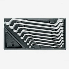 Gedore 1500 ES-2 Metric Offset Double Box End Wrench Set in 1/3 ES Tool Module,