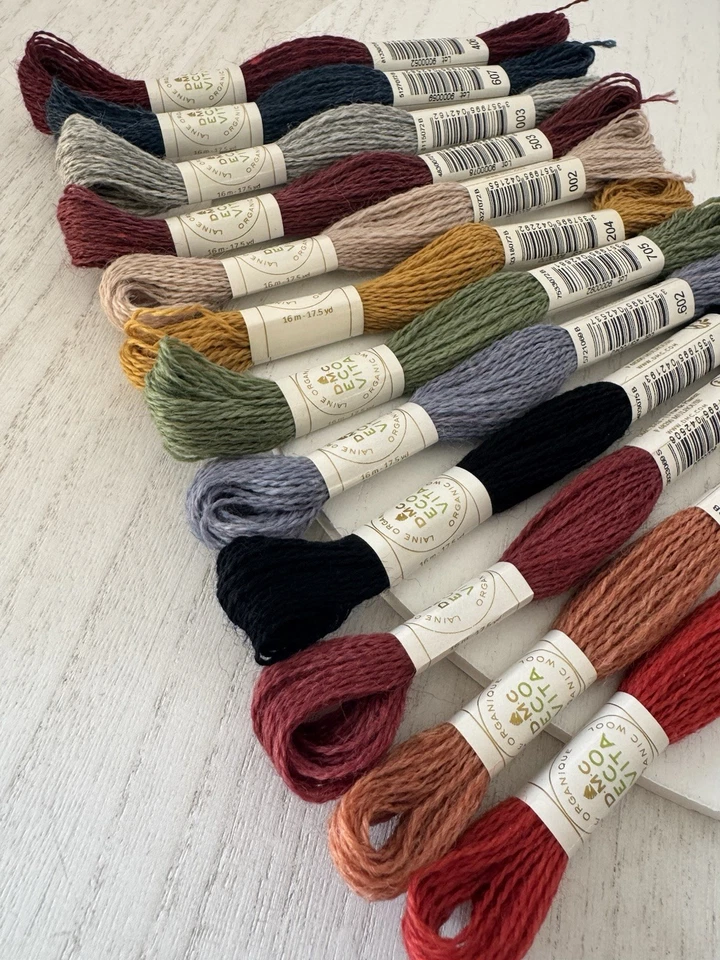 DMC Eco Vita 100% Organic Wool Crewel Thread~Lot of 12 Skeins~Assorted Colors - Image 3 of 4