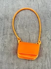 Vintage Barbie Orange Shoulder Purse Plastic Handbag Doll Accessory