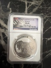 MS69 NGC Graded 1 Oz Silver Koala Auatralia $1 Coin 2014
