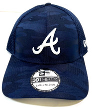Atlanta Braves MLB NE Tonal Camo Neo Flex-Fit  Hat~Dark Navy