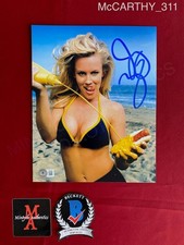 Jenny McCarthy autographed signed 8x10 photo model shot sexy Playboy Beckett