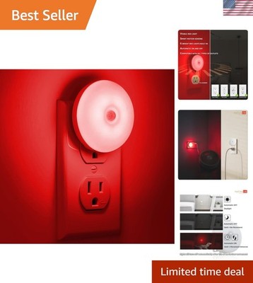 Compact Red Motion Sensor Night Lights - 2 Pack for Safe Sleep & Navigation