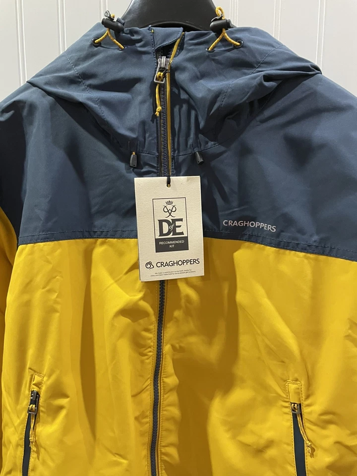 BNWT Mens Craghoppers Vanth Jacket Waterproof Breathable size XL Yellow/Blue - Image 2 of 4