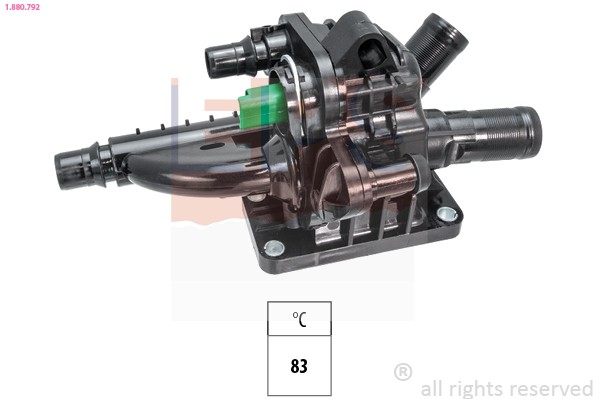 Thermostat KüHlmittel EPS 1.880.792 Mit Dichtung FüR Fiat CitroËN Peugeot Toyota-image