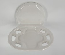 Antique VTG White Porcelain Toothbrush Holder Wall Mount Bathroom with Hardware