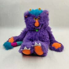 Weirdo Willy Purple Pet Monster Plush Toy Russ Berrie Korea 13” Vintage 80s