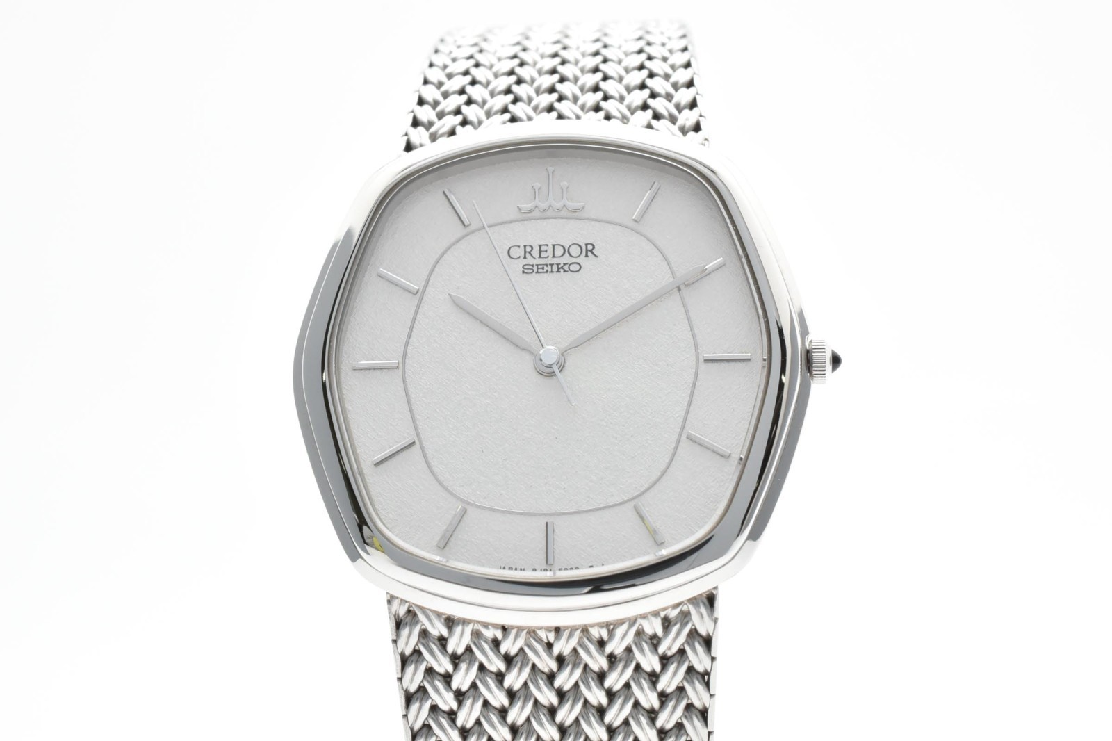 [MINT] Vintage Seiko Credor 8J81-5030 White Dial Quartz Silver Men's Watch JAPAN