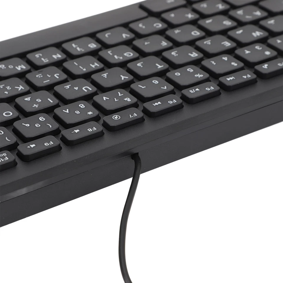 78 Key Ultra Slim Language Keyboard USB Wired Compact Keyboard With Ergonomic - Image 3 of 4