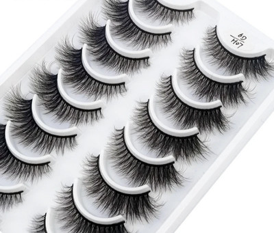 10 Paar 3D Wimpern Set   flauschig Volumen Fake Lashes Eyelashes Glamour Wow   