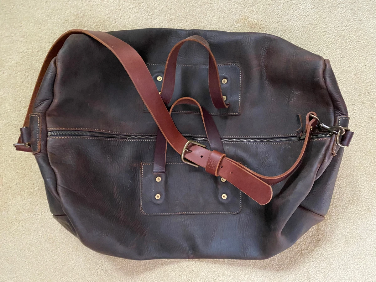 Go Forth Goods Expedition Leather Duffle Bag Mocha with rare