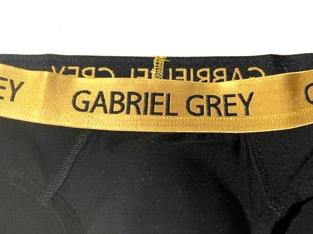 全新 GABRIEL 灰色男式黑色人造丝氨纶髋部比基尼内裤 尺寸 M — 第 3/4 张图片