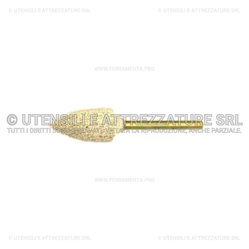 MOLETTA ABRASIVA OGIVA SFERICA FIBRA di COTONE FINITURA METALLI INOX ALLUMINIO