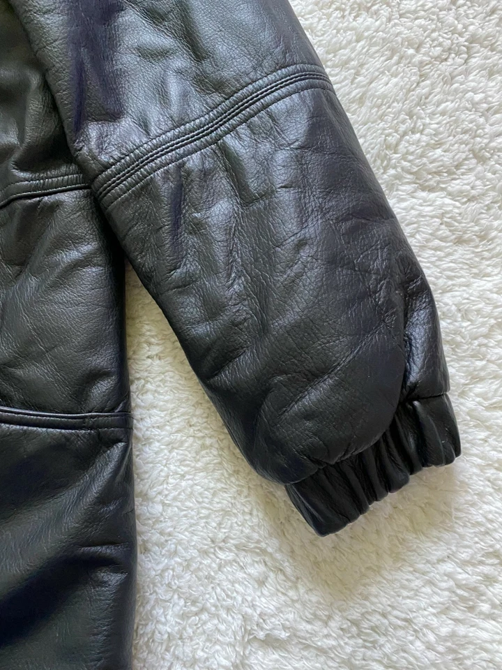 Field Gear мужчин размер M натуральной кожи 3/4 рукав черная куртка (C4) - Изображение 4 из 4