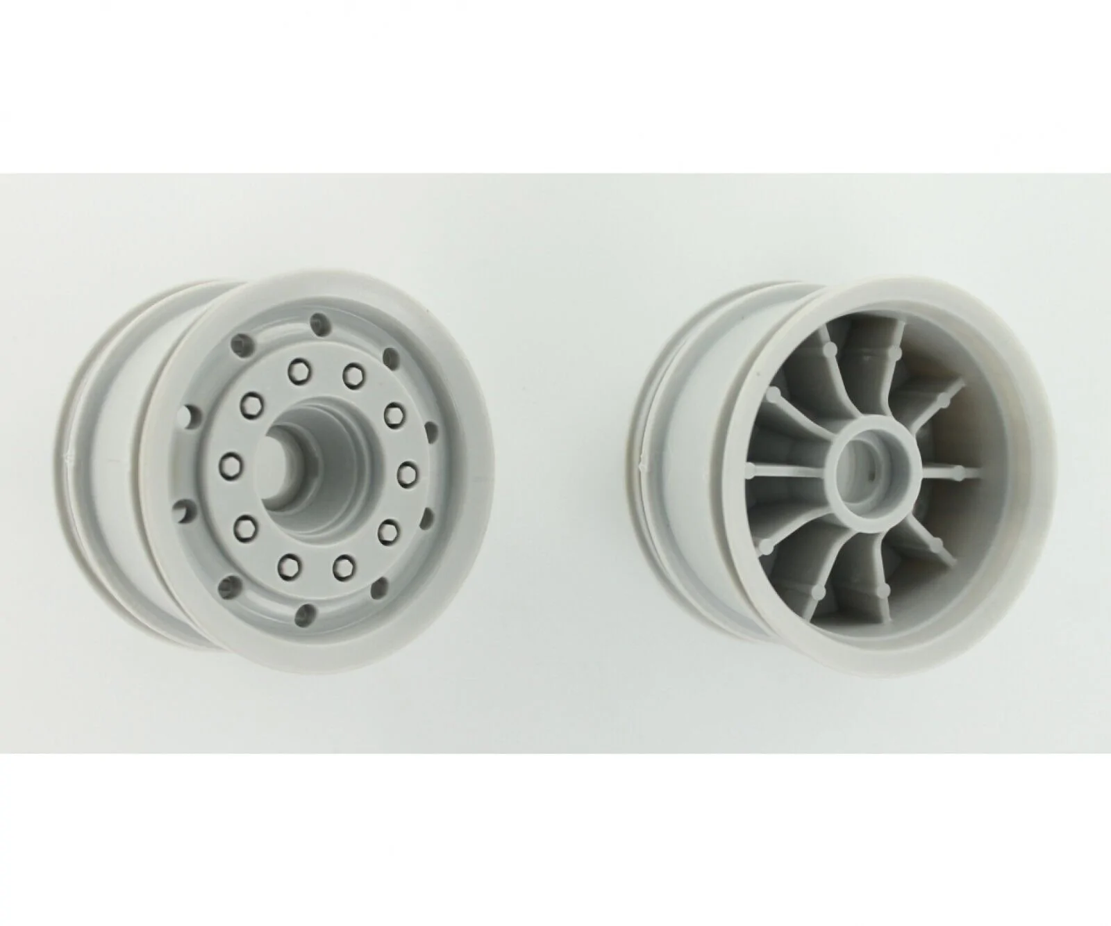 Carson C907013/500907013 1:14 Truck Front Wheel Wide (Grey, 2 Pcs.) (Tamiya) NIP