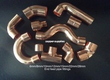 6MM/8MM/12MM/10MM/15MM/22MM/ COPPER END FEED FITTINGS/PLUMBING FITTINGS
