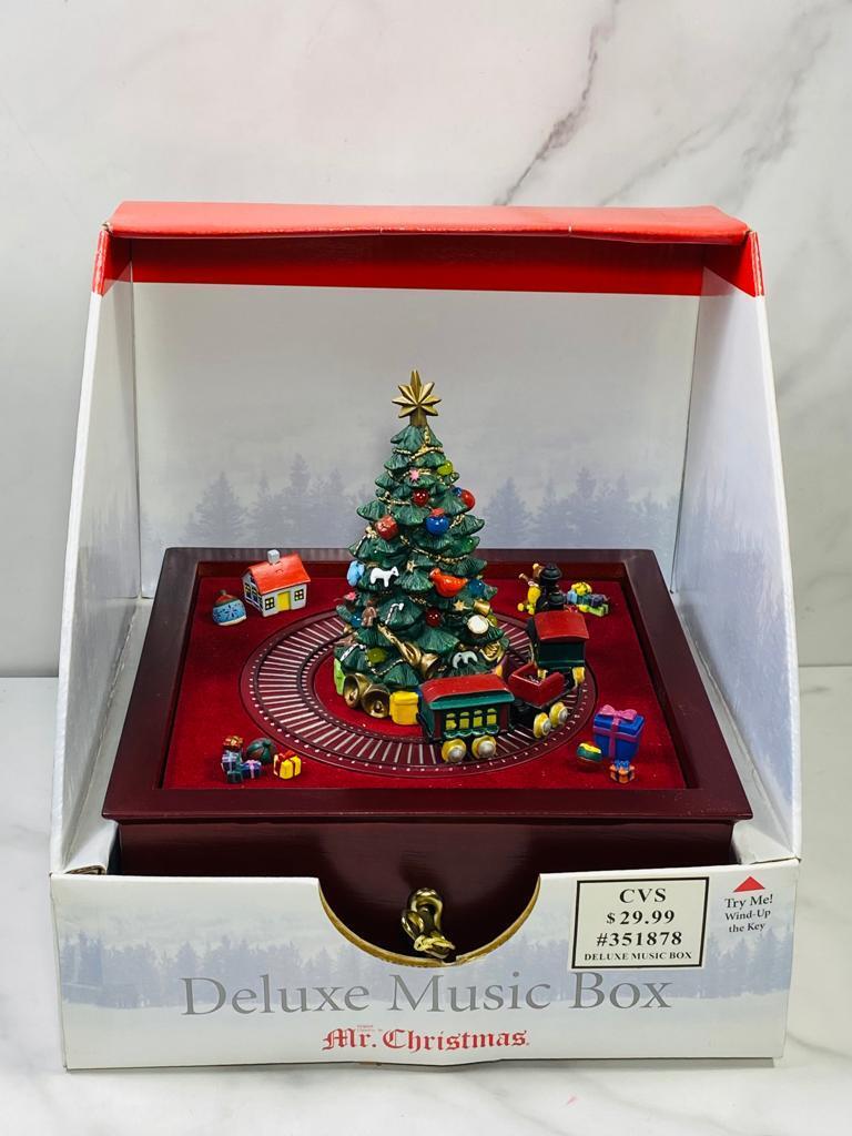 pârghie Cal troian Deplin  Vintage Mr. Christmas Deluxe Music Box Train | eBay