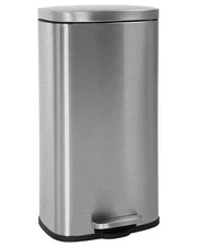 Kitchen Trash Can With Lid  Step Trash Bin Fingerprint-Proof  For Office Bedroom