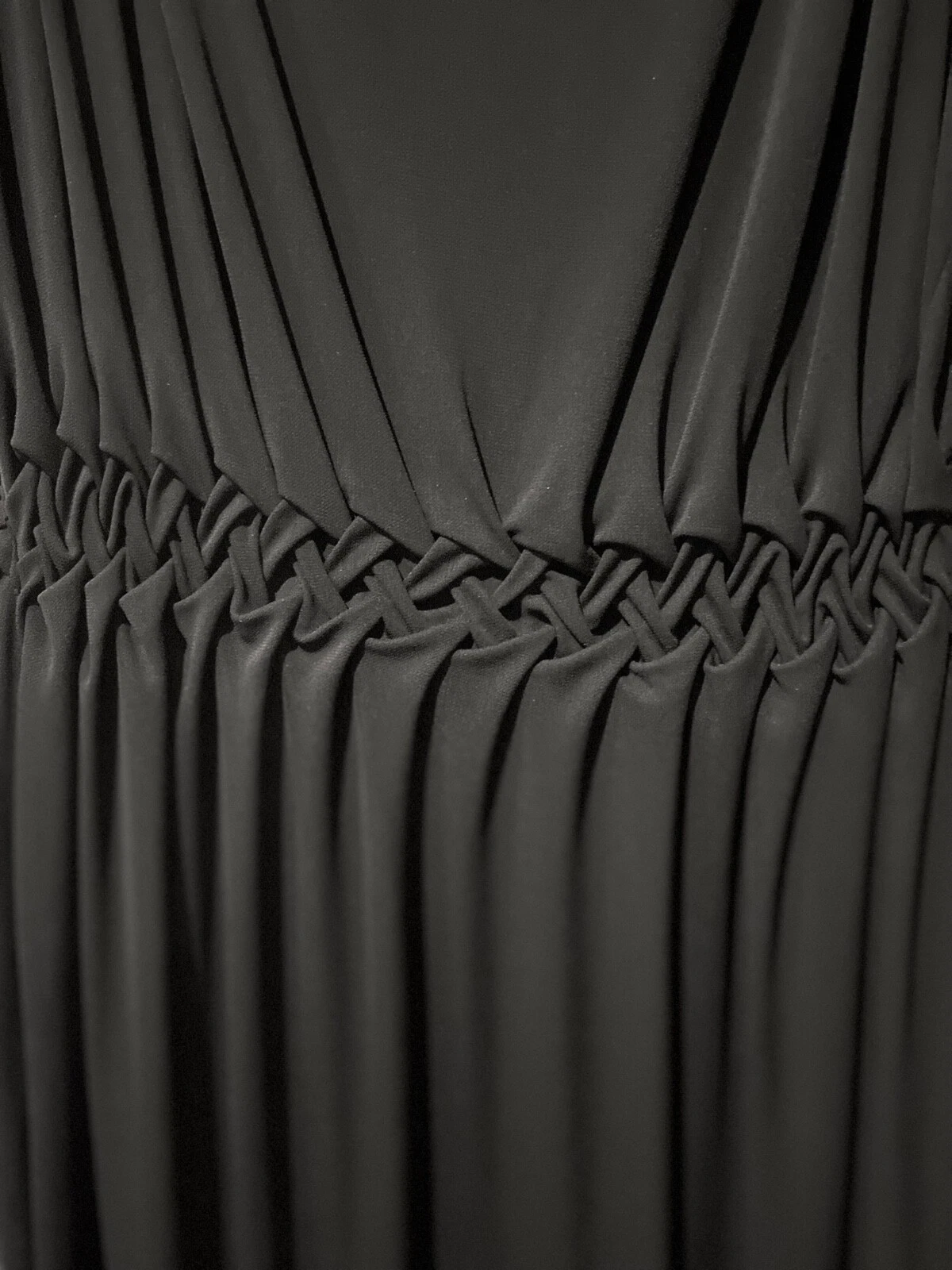 ALEXANDER WANG Black Jersey Leather Trim Halter Column Maxi Size 10 NWT $795