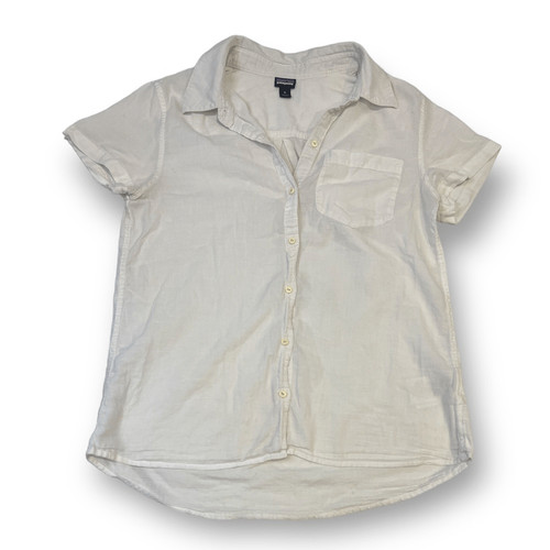 Patagonia White Button Up Blouse Top Size Small